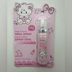 Nwt Miniso Mikko Collection Oral Spray Sakura Peach Flavor 20ml